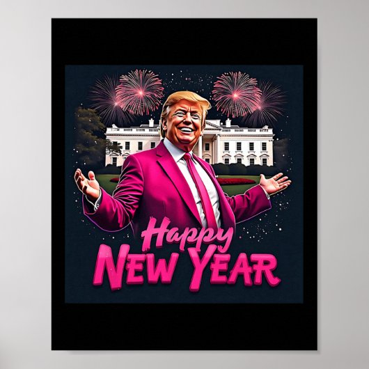 面白いトランプ新年パーティ2025 トランプ新年新 ポスター (正面)