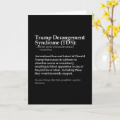 面白いトランプ混乱症候群政治的定義 カード (黄色い花)