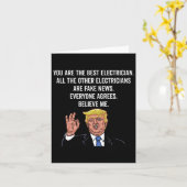 面白いトランプ電気技師鉄塔作業員 カード (黄色い花)