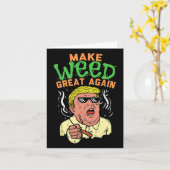 面白いトランプ クール 大麻を再び偉大に カード (黄色い花)