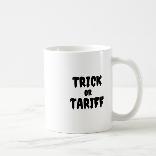 面白いトランプ - トリック・オア・関税 1 コーヒーマグカップ (右)