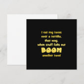 面白いトルティーヤ・ブーム・ジョーク 招待状 (正面/裏面)