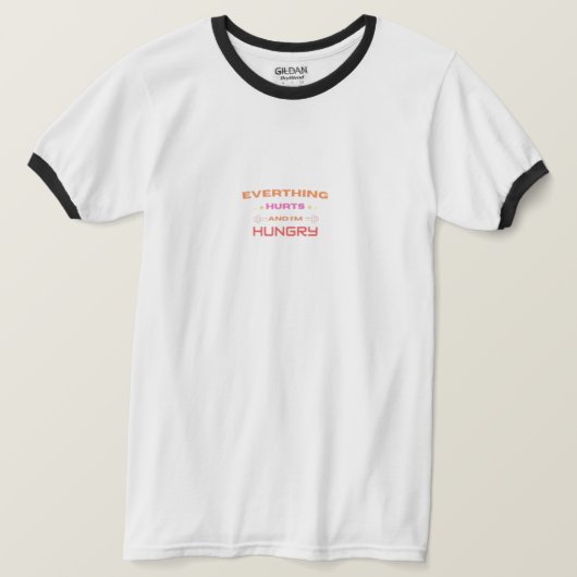 面白いトレーニングの名言Tシャツ Tシャツ (デザイン正面)