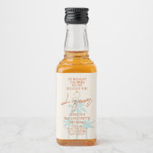 面白いトロピカルな独身最後の週末ミニ リキュールボトルラベル (正面)