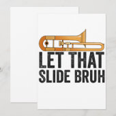 面白いトロンボーン奏者 Brass そんなの気にしないで、兄貴  招待状 (正面/裏面)