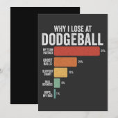 面白いドッジボール スポーツ 私がドッジボールで負ける理由 招待状 (正面/裏面)