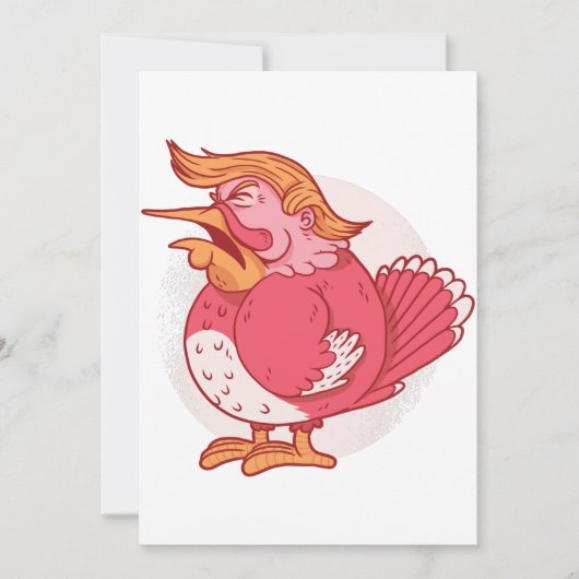 面白いドナルドトランプ感謝祭のピンクの七面鳥 招待状 (正面)