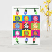 面白いドナルド・トランプのクリスマスカード カード (黄色い花)