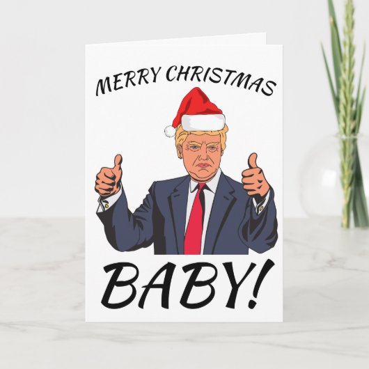 面白いドナルド・トランプのクリスマスカード, ユニークなトランプ大統領のクリスマスメッセージカード カード (正面)