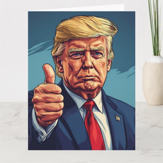 面白いドナルド・トランプの誕生日グリーティングカード カード (正面)