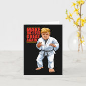 面白いドナルド・トランプ共和党員 - 柔術とBJJ カード (黄色い花)