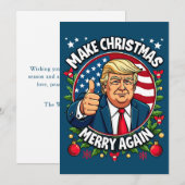 面白いドナルド・トランプ クリスマスカード (正面/裏面)