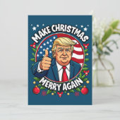 面白いドナルド・トランプ クリスマスカード (スタンド正面)