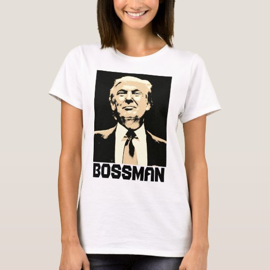 面白いドナルド・トランプ BOSSMAN Tシャツ (正面)