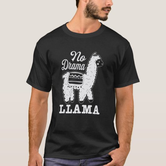 面白いドラマなしのラマ Tシャツ (正面)