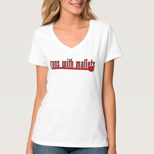 面白いドラムマレット Tシャツ (正面)
