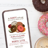 面白いドーナツのお別れパーティー 招待状
