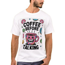 面白いドーナツマグカップTシャツ コーヒー好きに