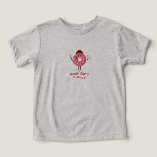 面白いドーナツTシャツ – ドーナツを心配しないで幸せな贈り物 (デザイン正面)