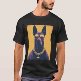 面白いドーベルマン トレンドファッション Tシャツ