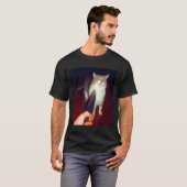 面白いナイフの猫のミーム Tシャツ (正面フル)