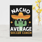 面白いナチョ平均サッカーコーチシンコデマヨメキシコ カード (黄色い花)