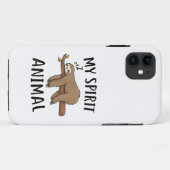 面白いナマケモノのギフト 私の精神の動物 Case-Mate iPhoneケース (裏面(横))