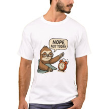 面白いナマケモノの「嫌、今日はやだ」ルーズな気分のTシャツ