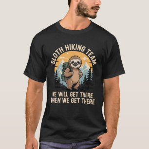 面白いナマケモノハイキングTシャツ_2 Tシャツ