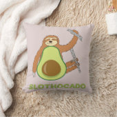面白いナマケモノ アボカド Slothocado クッション (ブランケット)