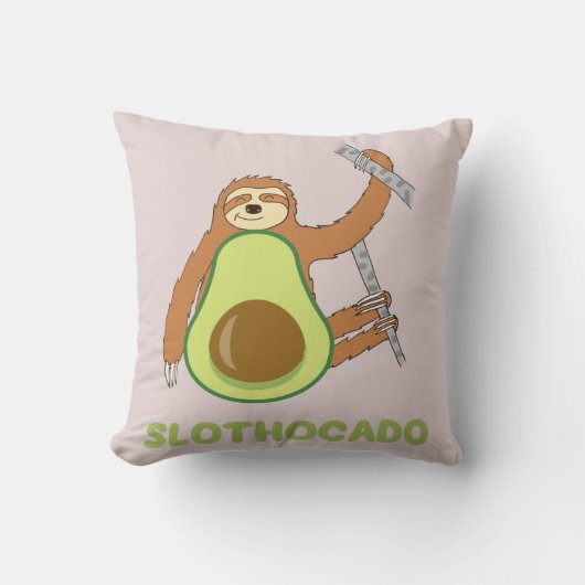 面白いナマケモノ アボカド Slothocado クッション (正面)