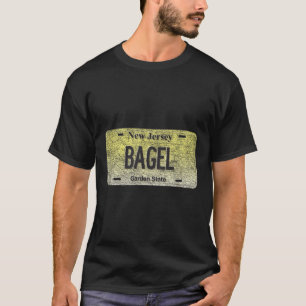 面白いニュージャージー州のバニティナンバープレートベーグル Tシャツ