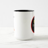 面白いニワトリのコーヒー文字アート マグカップ (中央)