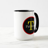 面白いニワトリのコーヒー文字アート マグカップ (正面右)