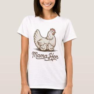 面白いニワトリのママTシャツ 女性 母の日 Tシャツ