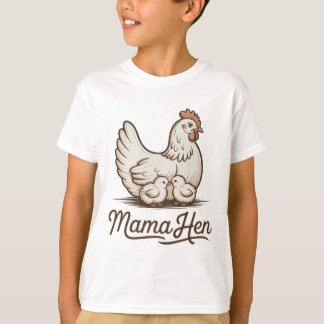 面白いニワトリのママTシャツ 女性 母の日 Tシャツ