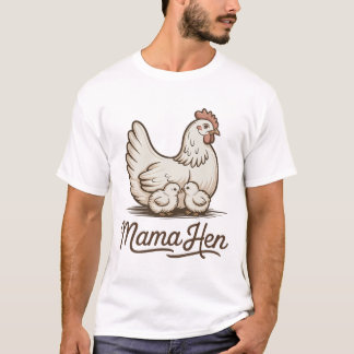 面白いニワトリのママTシャツ 女性 母の日 Tシャツ