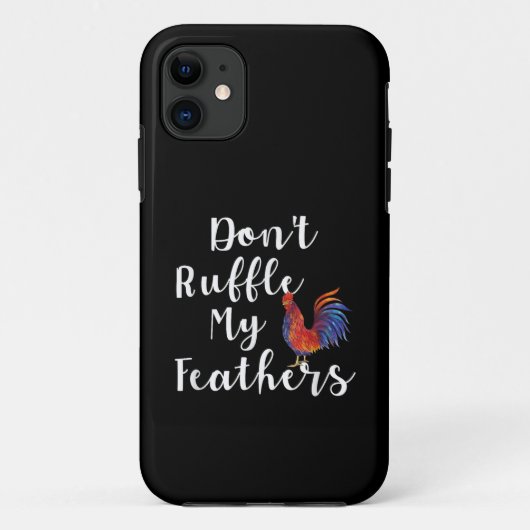 面白いニワトリの名言 私の羽をむしらないで Case-Mate iPhoneケース (裏面)