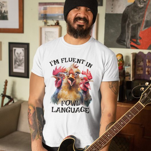 面白いニワトリのTシャツ Tシャツ