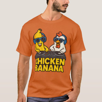 面白いニワトリバナナ Tシャツ