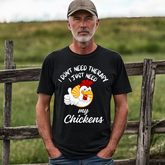面白いニワトリ愛好家のセラピー名言 Tシャツ