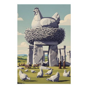 面白いニワトリ ポスター