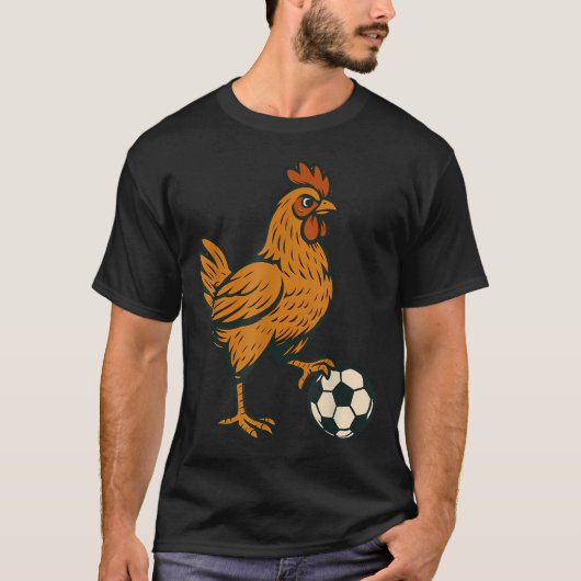 面白いニワトリ Tシャツ (正面)