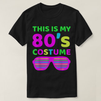 面白いネオン80年代のコスチューム レトロデザイン Tシャツ