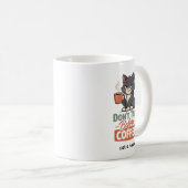 面白いネコのコーヒー好きマグカップ コーヒーマグカップ (正面右)