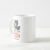 面白いネコのコーヒー好きマグカップ コーヒーマグカップ (正面左)