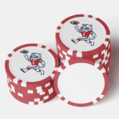 面白いネコのフットボール選手 ポーカーチップ (積み重ね)