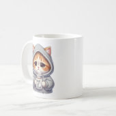 面白いネコのマグカップ 「ノー 今日はダメ」 コーヒーカップ ギフト 楽しい (正面左)