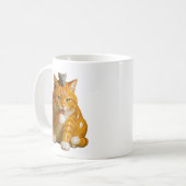 面白いネコ コーヒーマグカップ (正面左)