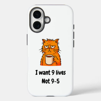 面白いネコ iPhone 16ケース